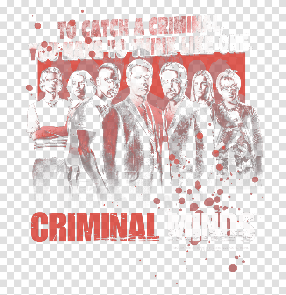 Criminal Minds Think Like One Women's T Shirt Poster, Advertisement, Person, Human, Flyer Transparent Png
