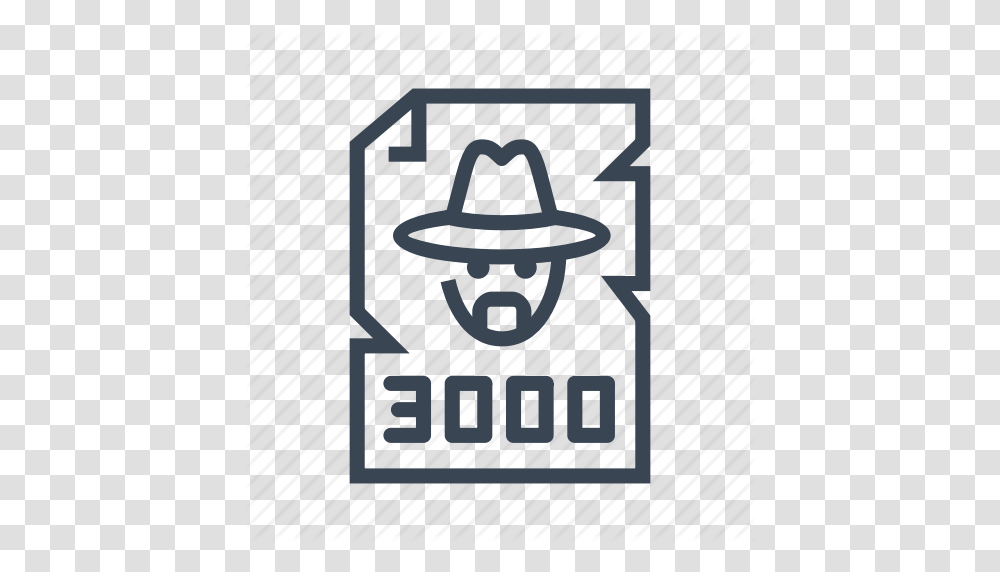 Criminal Poster Reward Wanted Icon, Alphabet, Number Transparent Png