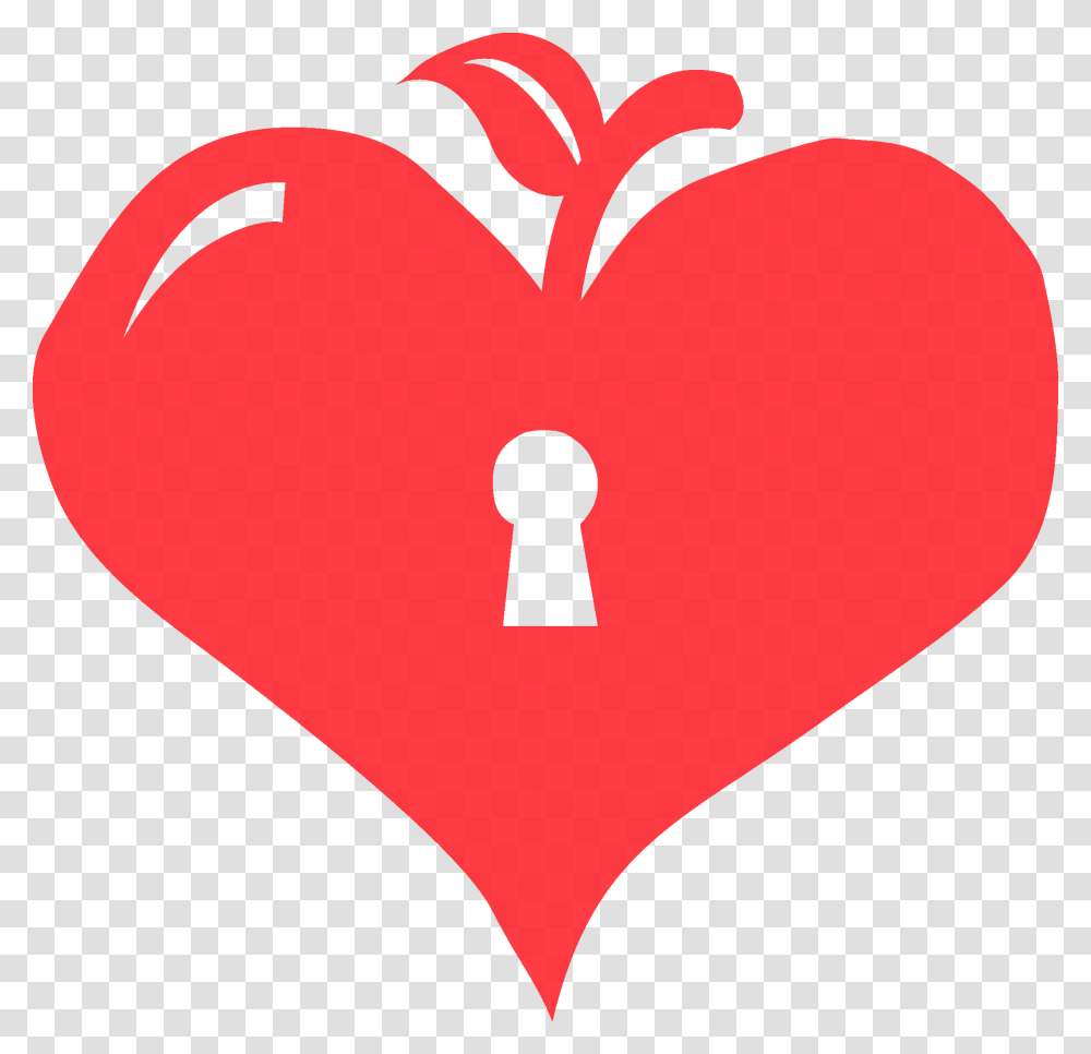 Crimson Apple Logo, Heart, Security, Key Transparent Png
