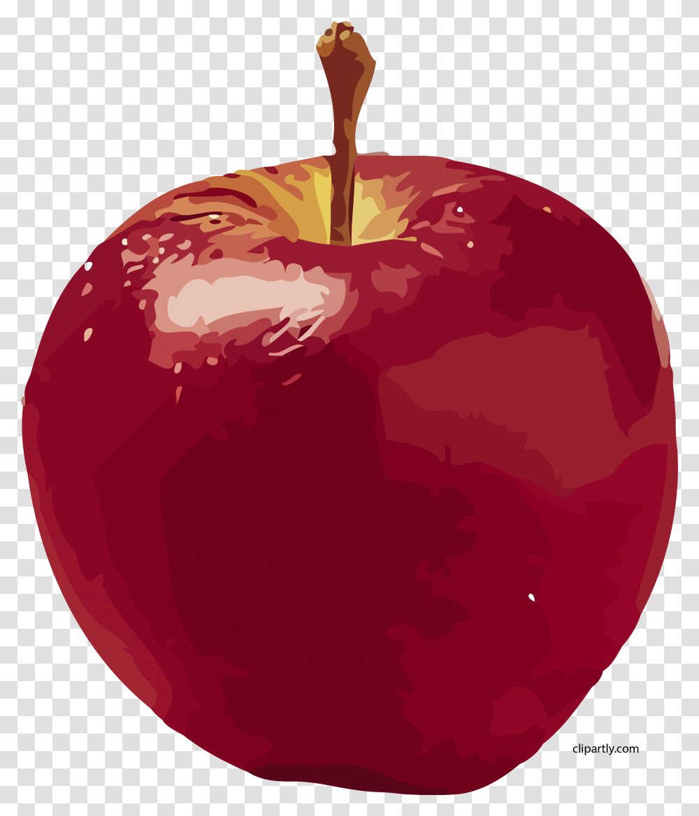 Crimson Color Apple Clipart Apple, Plant, Fruit, Food Transparent Png