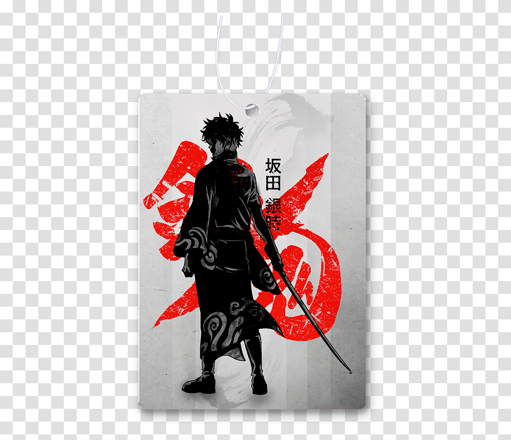 Crimson Hero Gintama Air Freshener Illustration, Person, Samurai, Poster Transparent Png