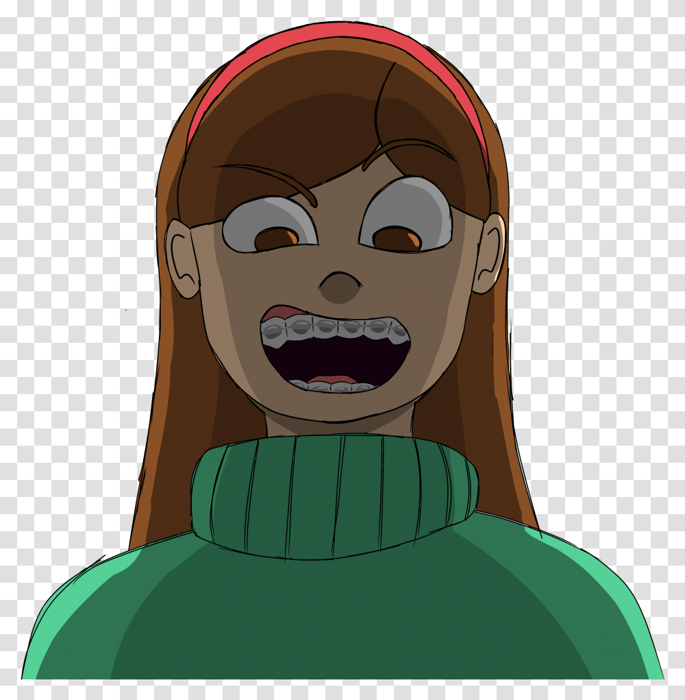 Cringe Face, Green, Teeth, Mouth, Head Transparent Png