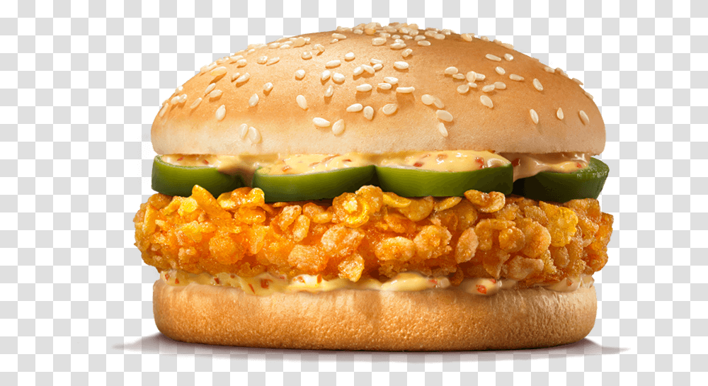 Crispy Chicken Chilli Cheese Burger King, Food, Hot Dog Transparent Png