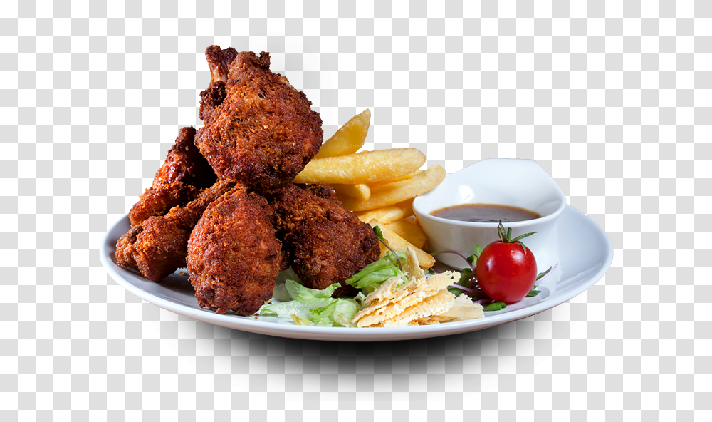 Crispy Fried Chicken, Food, Dish, Meal, Fries Transparent Png