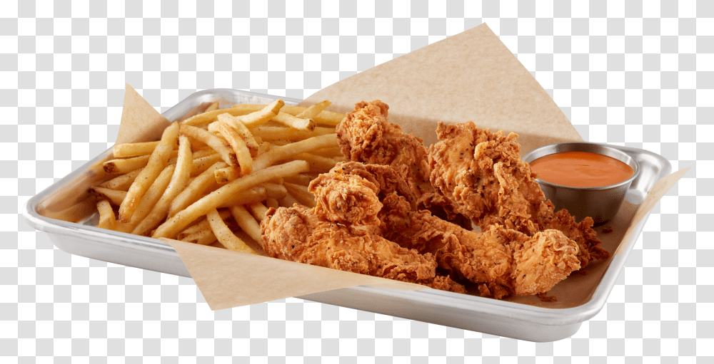 Crispy Fried Chicken, Food, Meal, Dish, Fries Transparent Png