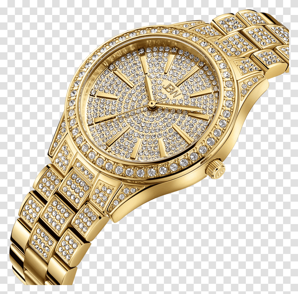 Cristal 34 Rose Gold Diamond Watch, Wristwatch, Cuff, Gemstone, Jewelry Transparent Png