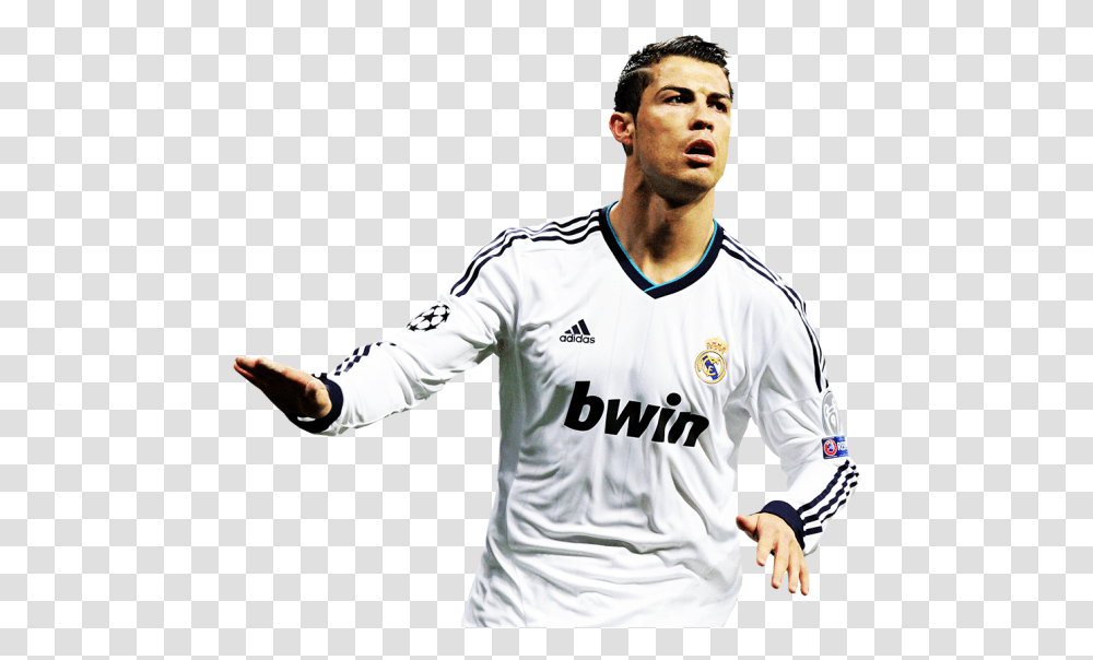 Cristiano Ronaldo Clipart Real Madrid, Person, Shirt, Jersey Transparent Png