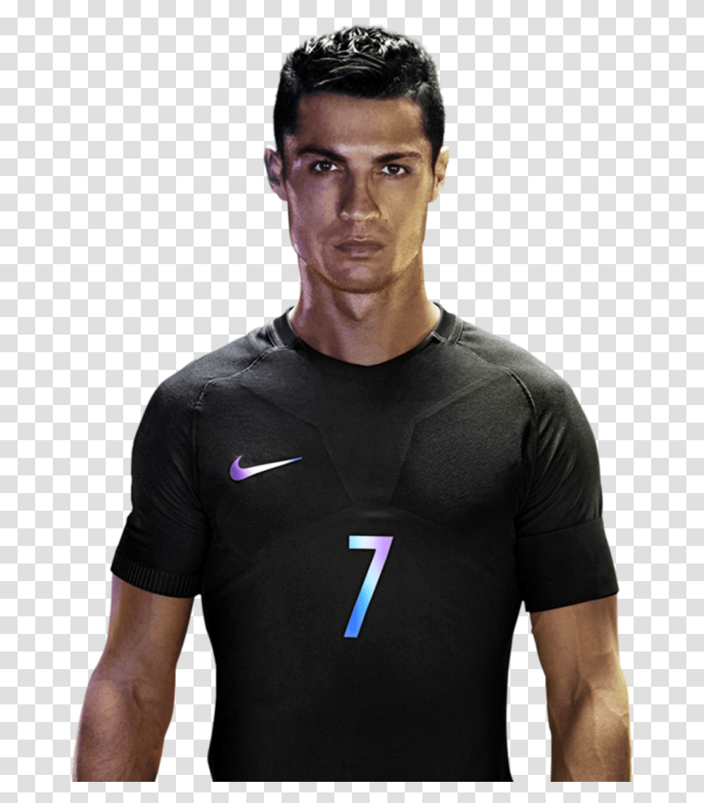 Cristiano Ronaldo Football Render 24747 Footyrenders Cristiano Ronaldo Wearing T Shirt, Clothing, Apparel, Person, Human Transparent Png