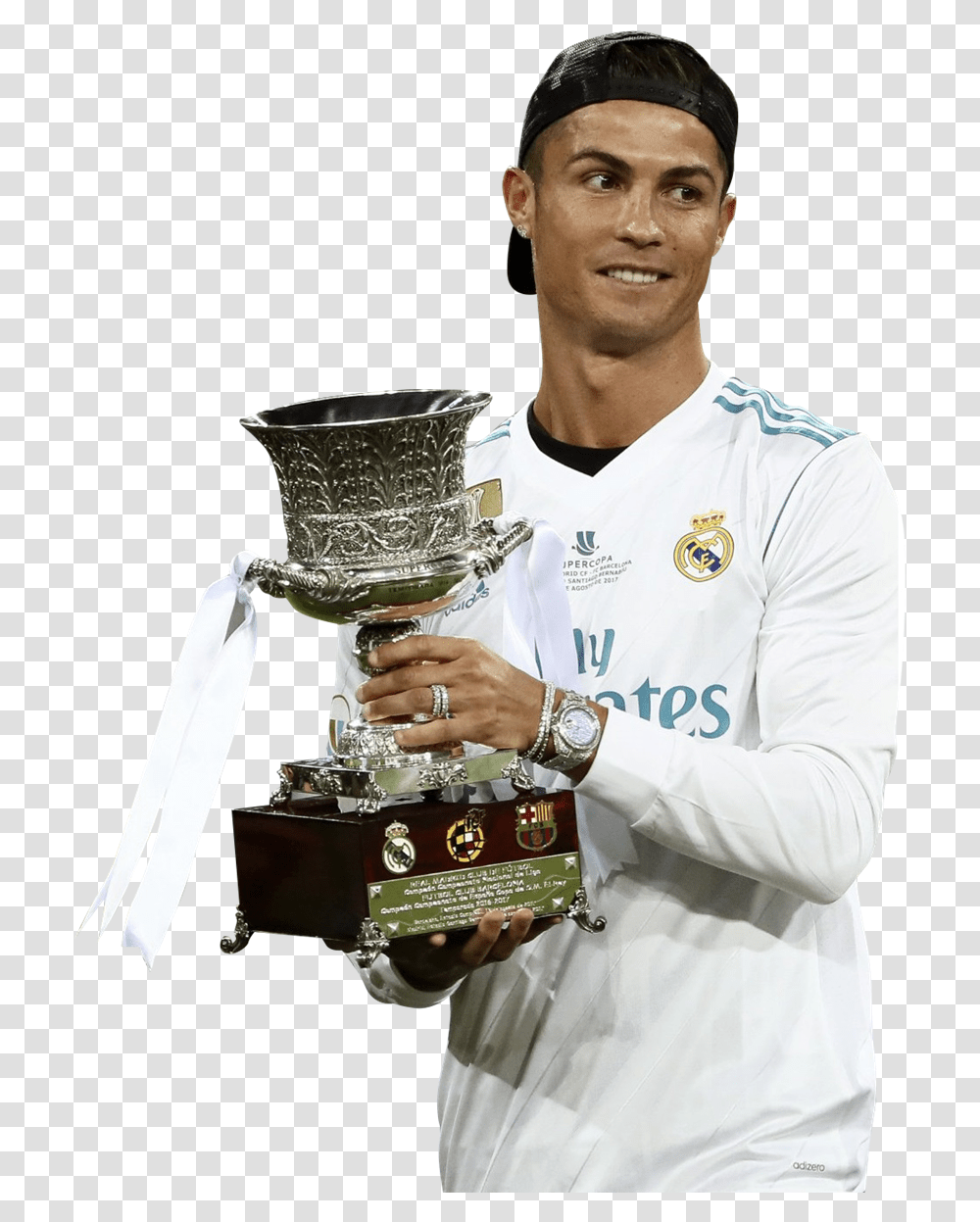 Cristiano Ronaldo, Person, Human, Trophy, Sleeve Transparent Png