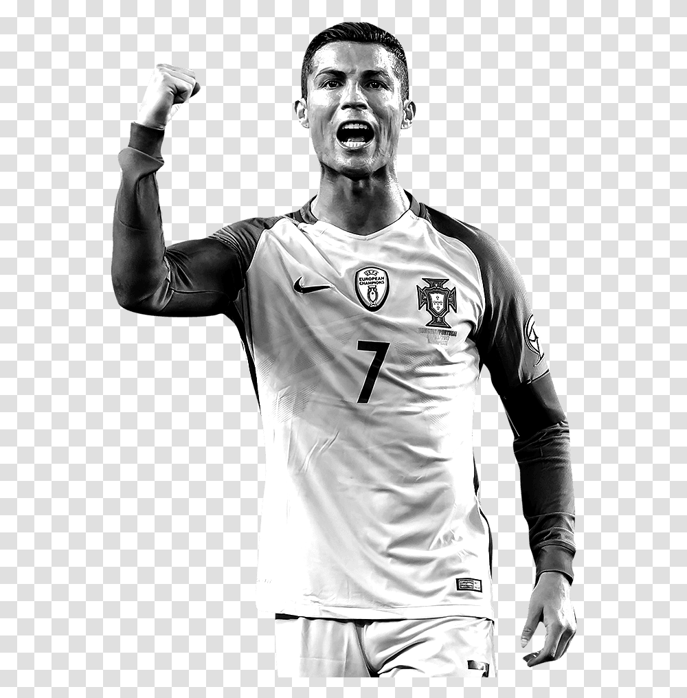 Cristiano Ronaldo Portugal, Shirt, Person, Sleeve Transparent Png