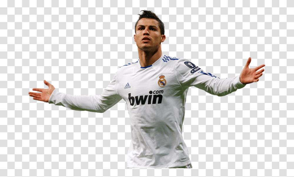 Cristiano Ronaldo Real Madrid Real Madrid, Apparel, Shirt, Person Transparent Png