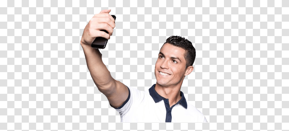 Cristiano Ronaldo Selfie, Person, Face, Arm Transparent Png