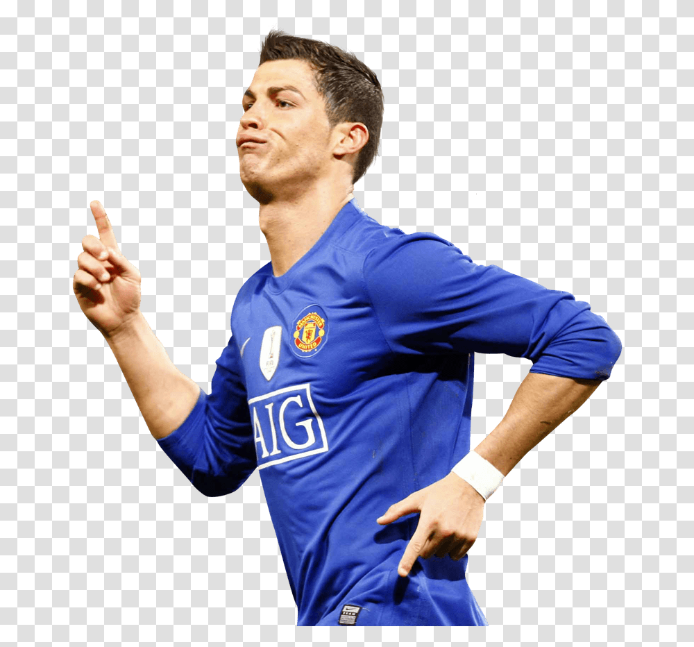 Cristiano Ronaldorender Soccer Player, Person, Shirt, Sleeve Transparent Png