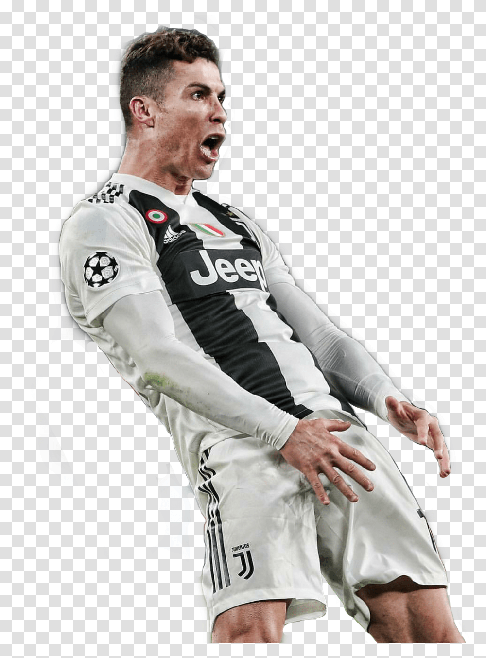 Cristianoronaldo Ronaldo Cr7 Juventus Turin Champions C Ronaldophotos, Sleeve, Person, Long Sleeve Transparent Png