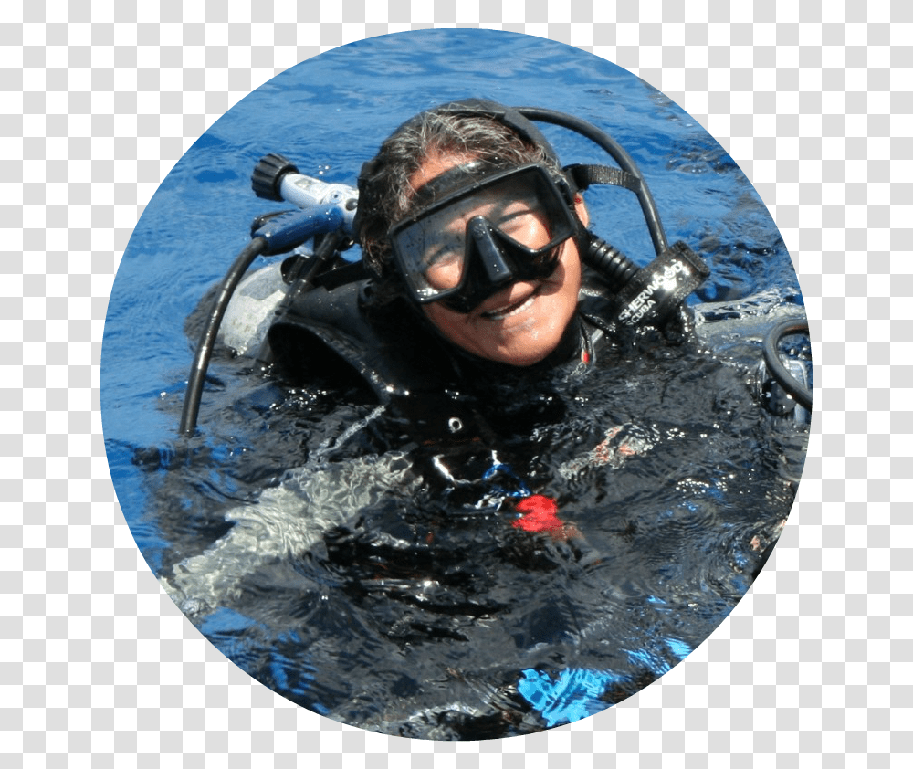 Cristina Roman Cozumel Dive Instructor Diving Mask, Water, Person, Sport, Outdoors Transparent Png