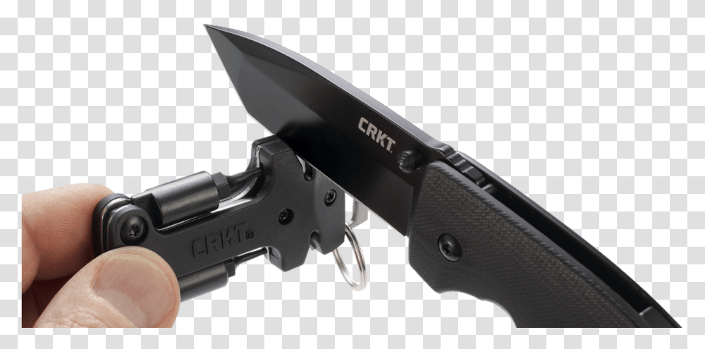 Crkt Knife Maintenance Tool, Gun, Weapon, Weaponry, Person Transparent Png