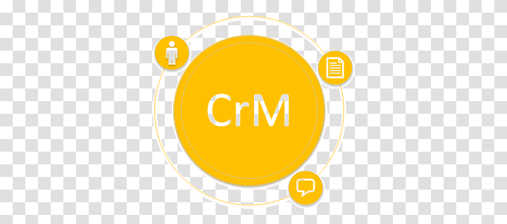 Crm Icon Crm Icon In Yellow, Text, Symbol, Logo, Trademark Transparent Png