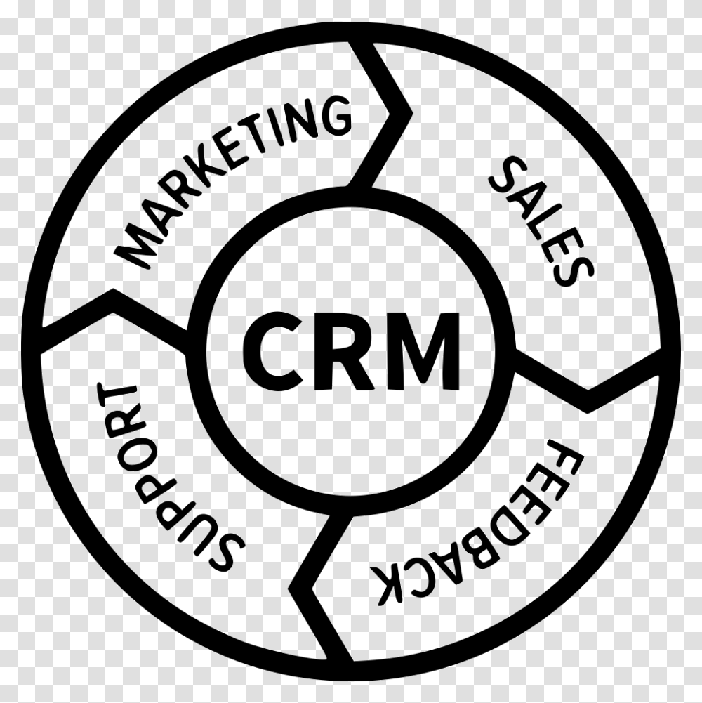 Crm Icon Crm Icon White, Label, Logo Transparent Png