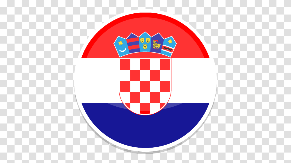 Croatia Icon Myiconfinder Croatia Flag Circle, Logo, Symbol, Trademark, Badge Transparent Png