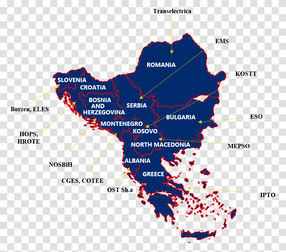 Croatia Montenegro Serbia Slovenia, Map, Diagram, Plot, Atlas Transparent Png