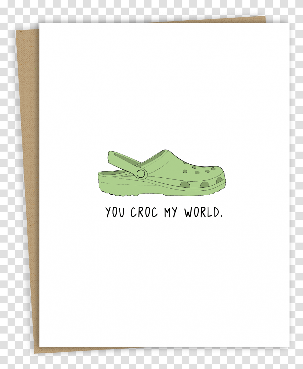 Croc My World Card Paper, Clothing, Apparel, Footwear, Shoe Transparent Png