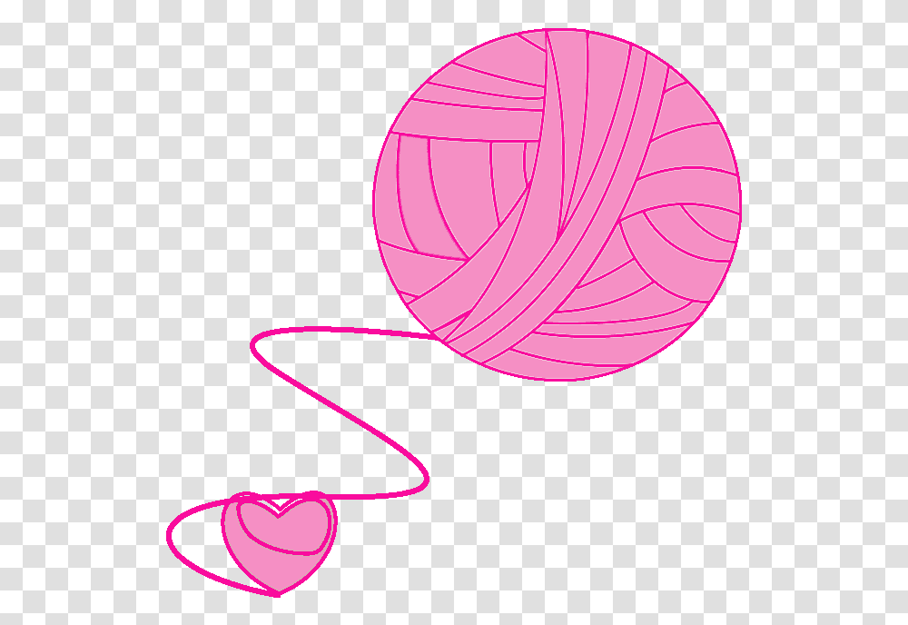 Crochet Clipart Pink Yarn Yarn With Crochet Hook, Sphere, Lamp, Astronomy Transparent Png