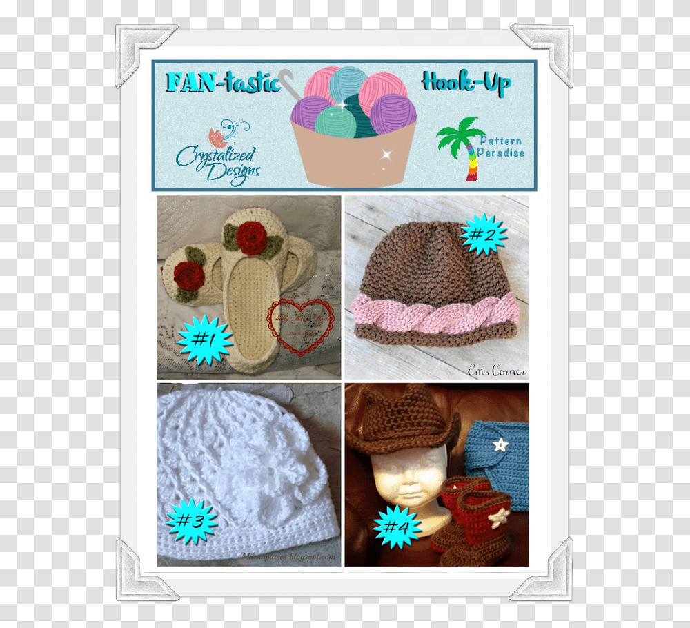 Crochet, Apparel, Bonnet, Hat Transparent Png