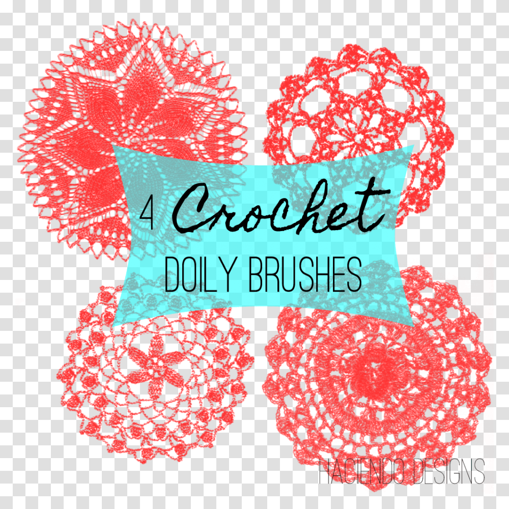 Crochet Doily Photoshop Brushes Illustration, Label Transparent Png
