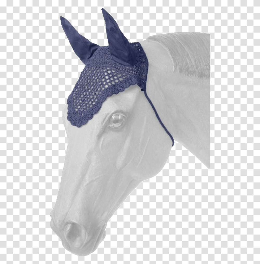 Crocheted Horse Fly Veil With Ears Mustang Horse, Animal, Person, Mammal Transparent Png