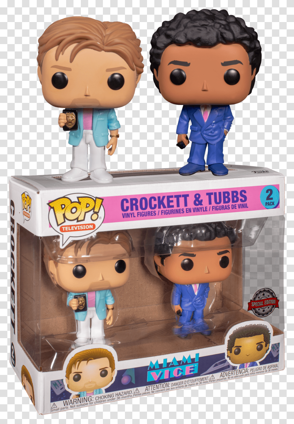 Crockett Amp Tubbs Pop Vinyl Figure 2 Pack Pop Vinyl, Doll, Toy, Figurine Transparent Png
