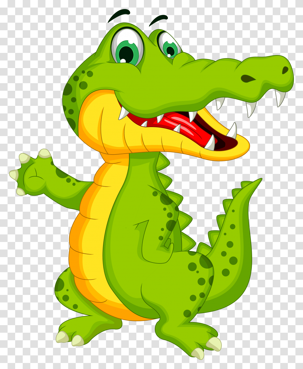 Crocodile Alligator Cartoon Illustration Clipart Cartoon Crocodile, Reptile, Animal, Dragon, Dinosaur Transparent Png