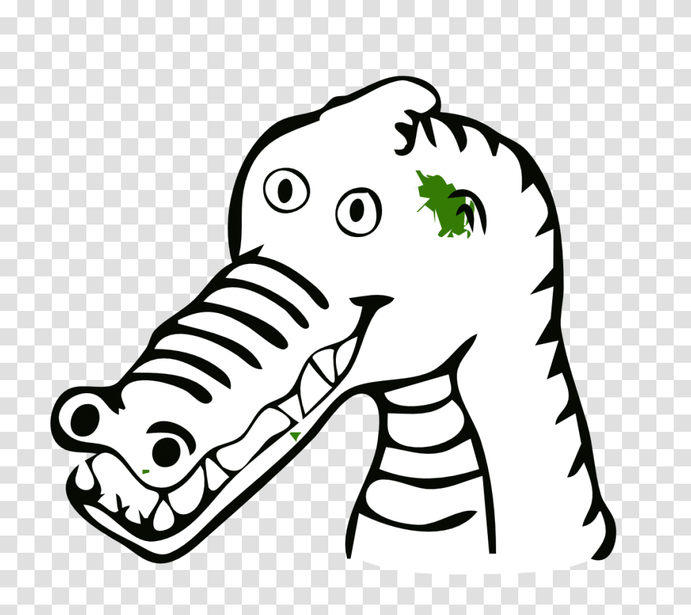 Crocodile Clipart Black And White, Animal, Mammal, Zebra Transparent Png
