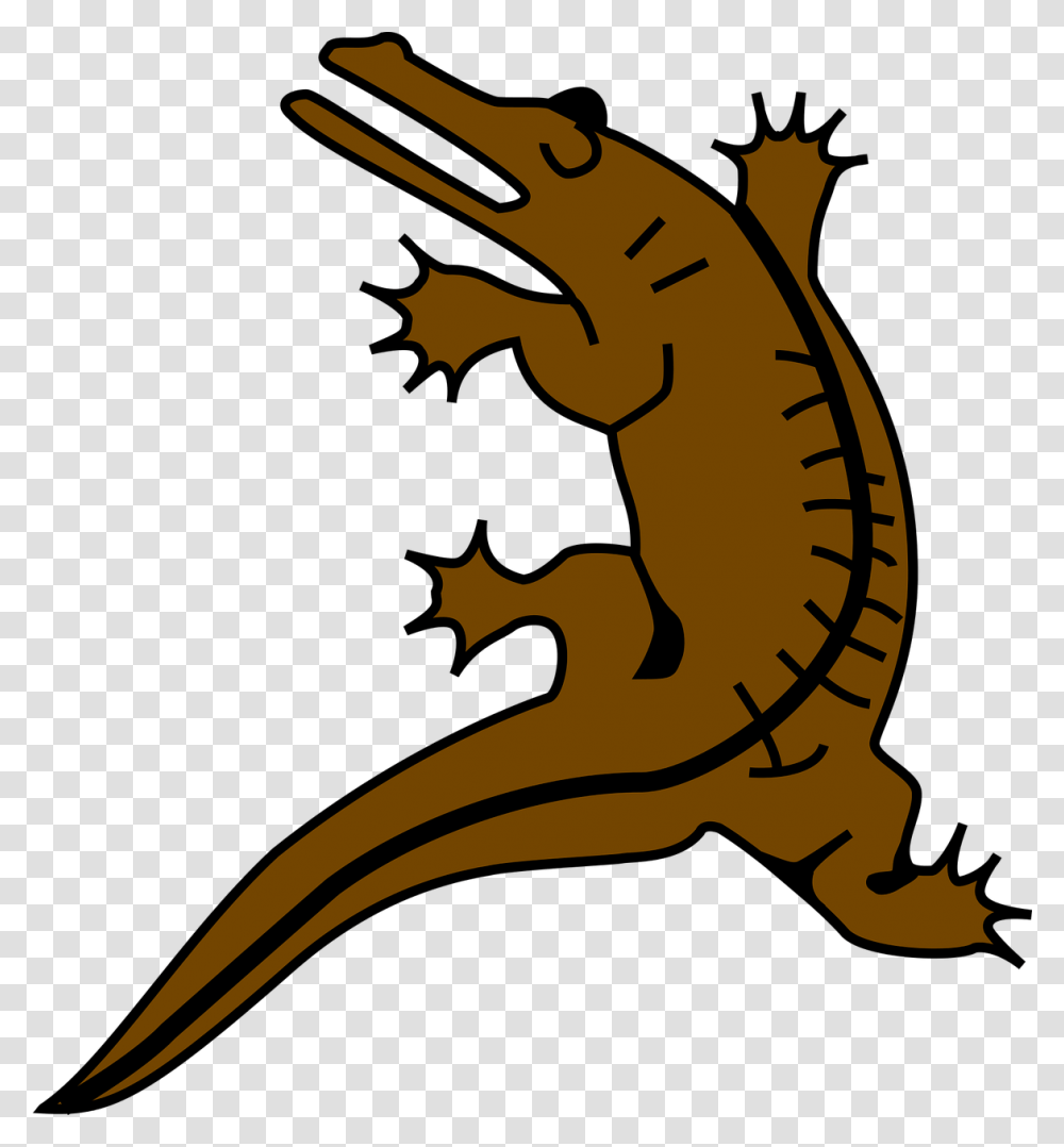 Crocodile Coat Of Arms, Gecko, Lizard, Reptile, Animal Transparent Png