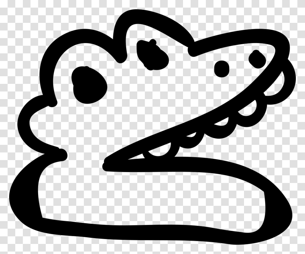 Crocodile Head Toy Smile Crocodile Cartoon Head, Stencil, Animal, Lawn Mower Transparent Png