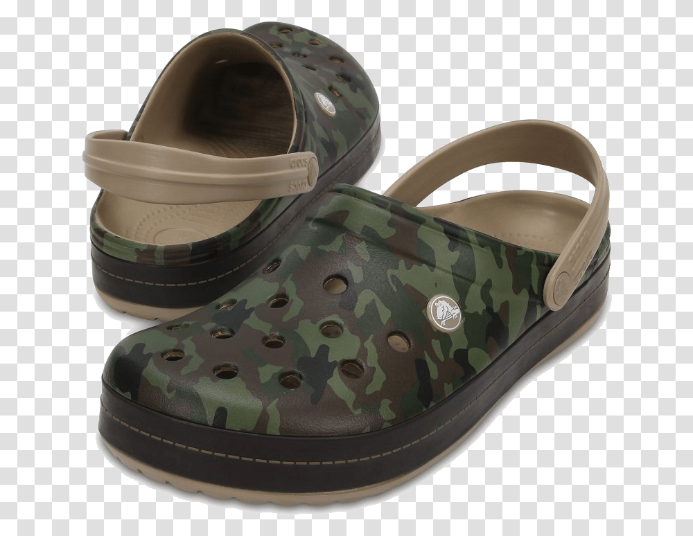 Crocs Crocband Camuflage Tumbleweed Crocs Crocband Camo Ii Clog, Apparel, Footwear, Shoe Transparent Png