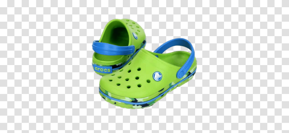 Crocs Green And Blue Clogs, Apparel, Shoe, Footwear Transparent Png