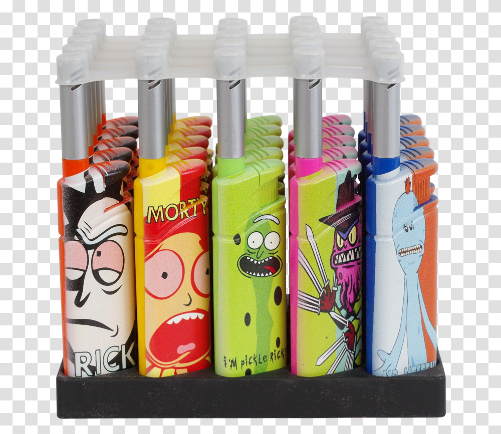 Crocs Handy Lighter Rick And Morty, Bottle, Cylinder, Beverage, Drink Transparent Png