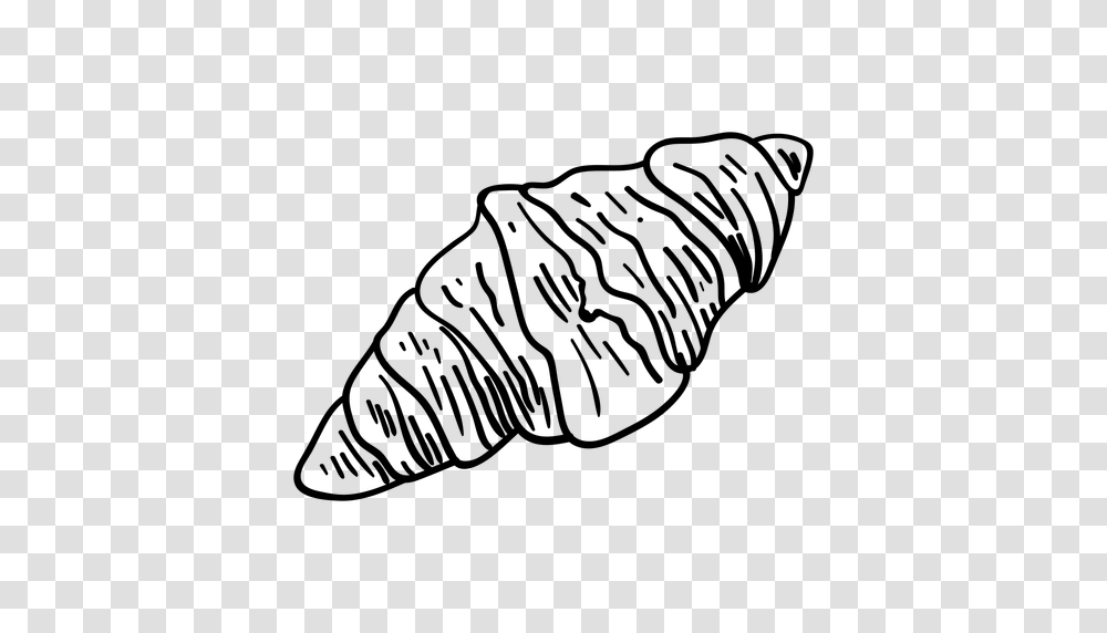 Croissant Top View Hand Drawn, Gray, World Of Warcraft Transparent Png