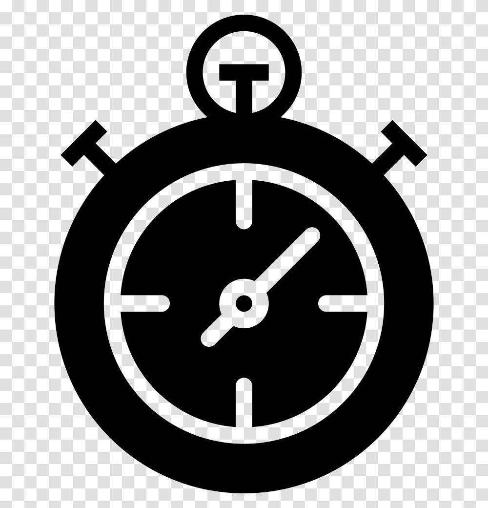 Cronometro Simbolo Download Cronometro Blanco Y Negro, Stopwatch, Gauge Transparent Png