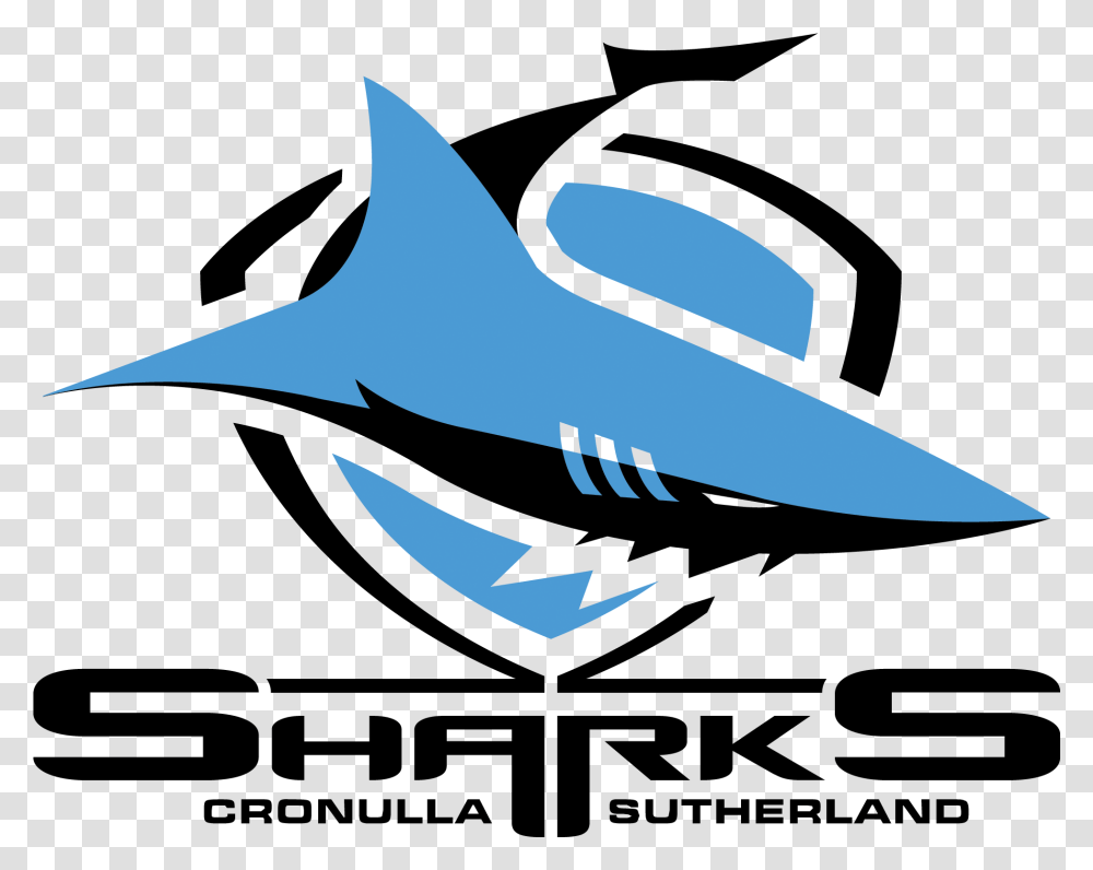 Cronulla Sutherland Sharks Logo, Sea Life, Animal, Fish, Manta Ray Transparent Png