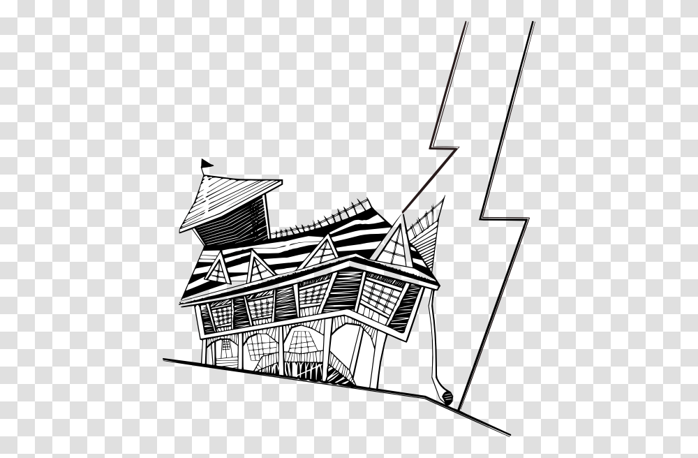 Crooked House Clip Art, Bow, Drawing, Spire, Tower Transparent Png