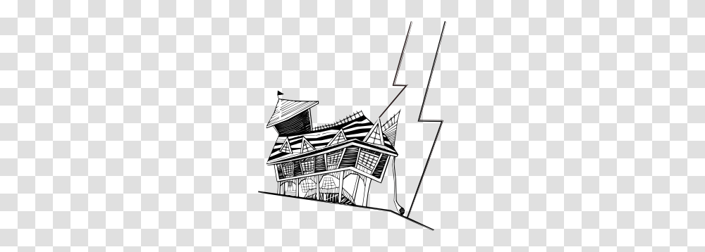 Crooked House Clip Art Free Vector, Drawing, Bow, Building, Architecture Transparent Png
