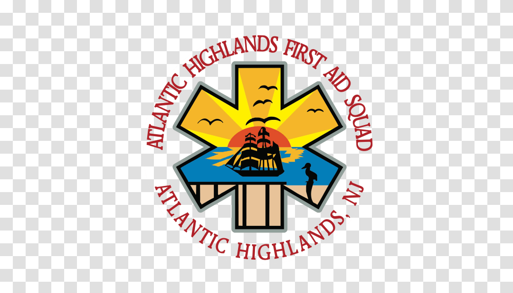 Cropped Ahfas Logo Clear Atlantic Highlands First Aid Squad, Person, Lighting Transparent Png