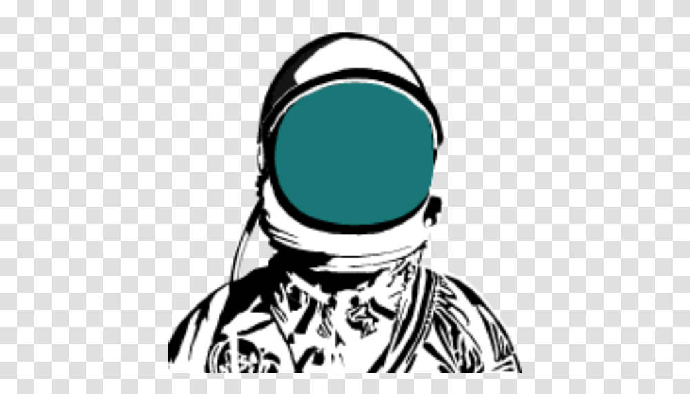 Cropped Astronaut No Logo White The Orbitr, Helmet, Apparel, Person Transparent Png