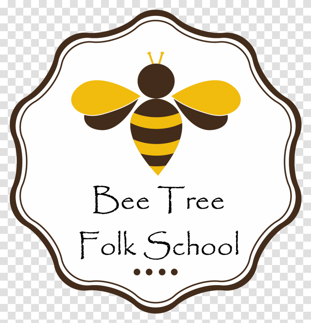 Cropped Beetreelogofinal2png Bee Tree Folk School Honey Bee Bee Logo, Wasp, Insect, Invertebrate, Animal Transparent Png