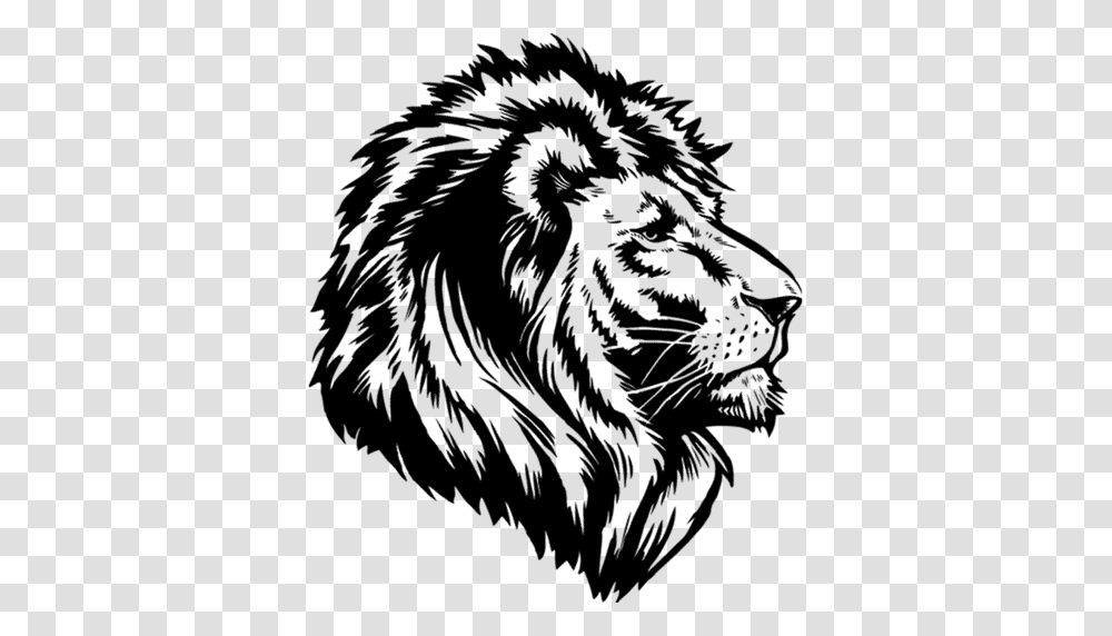 Cropped Black Lion Logo, Wildlife, Animal, Chicken, Poultry Transparent Png