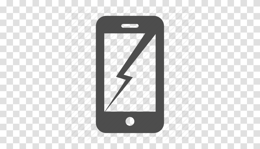 Cropped Broken Iphone, Electronics, Mobile Phone, Cell Phone, Ipod Transparent Png