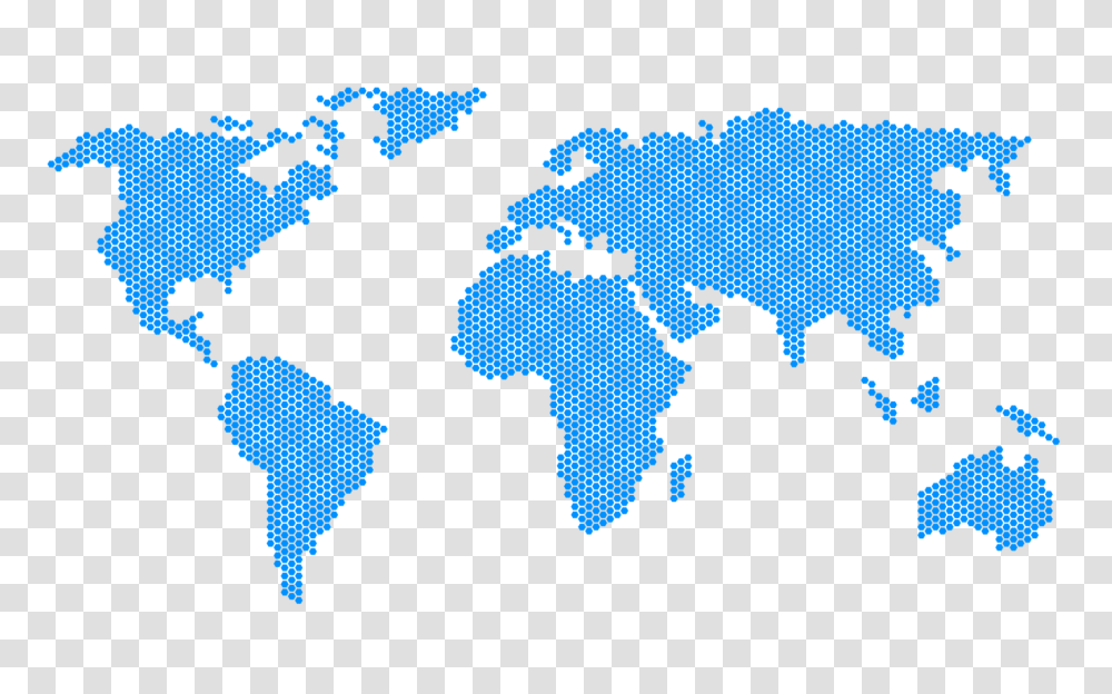 Cropped Dotted World Map, Diagram, Plot, Astronomy, Outer Space Transparent Png