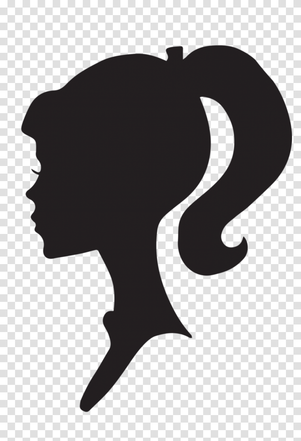 Cropped Female Silhouette Head Face Icon Titas In Training, Person, Human, Stencil Transparent Png