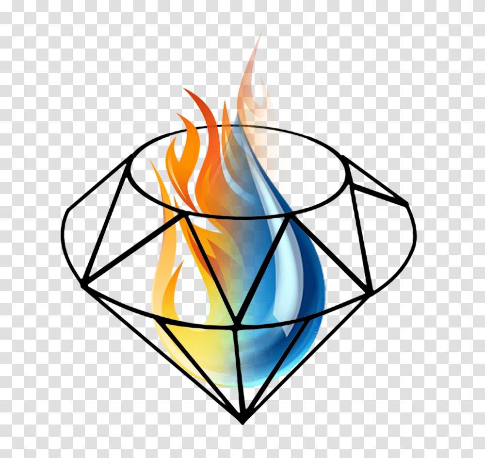 Cropped Gem Logo, Ornament, Pattern, Fire, Flame Transparent Png